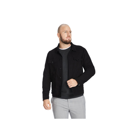 Johnny Bigg Aston Knit Denim Jacket Black Size 3XL - Picture 7 of 7